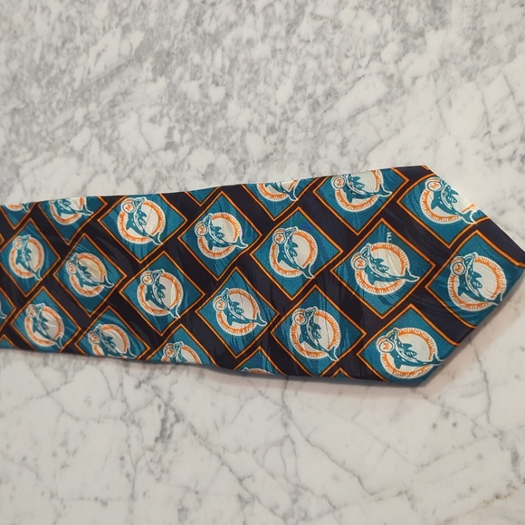 Vintage Used RM Sports Miami Dolphins Tie - Picture 1 of 8